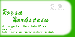 rozsa markstein business card